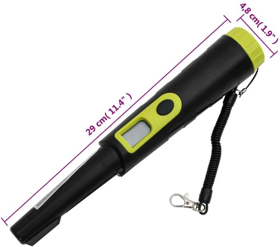 Pinpointeris-metalo detektorius su LCD ekranu, juodas/geltonas