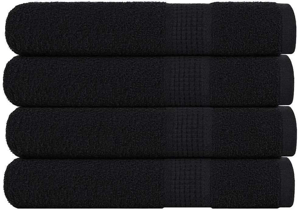 Rankšluostis Pirties rankšluosčiai, FROGN, 4 vnt., juodi, 80x200 cm, 360 g/m²
