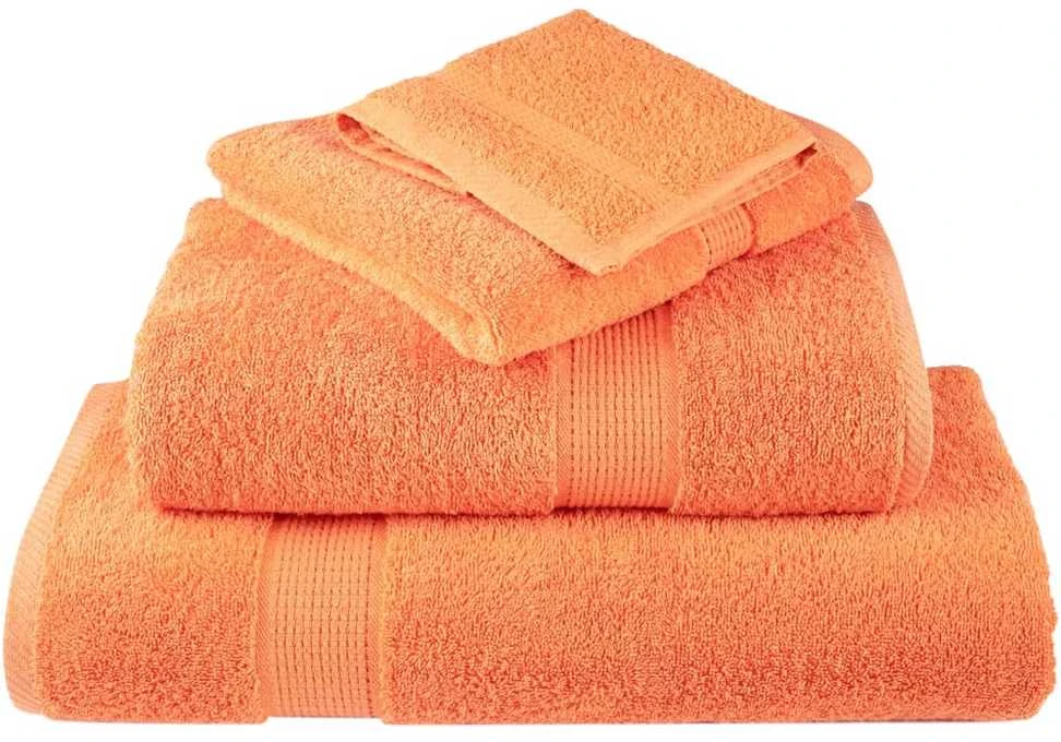 Rankšluostis Pirties rankšluosčiai SOLUND 10vnt. oranžiniai 80x200cm 600g/m²
