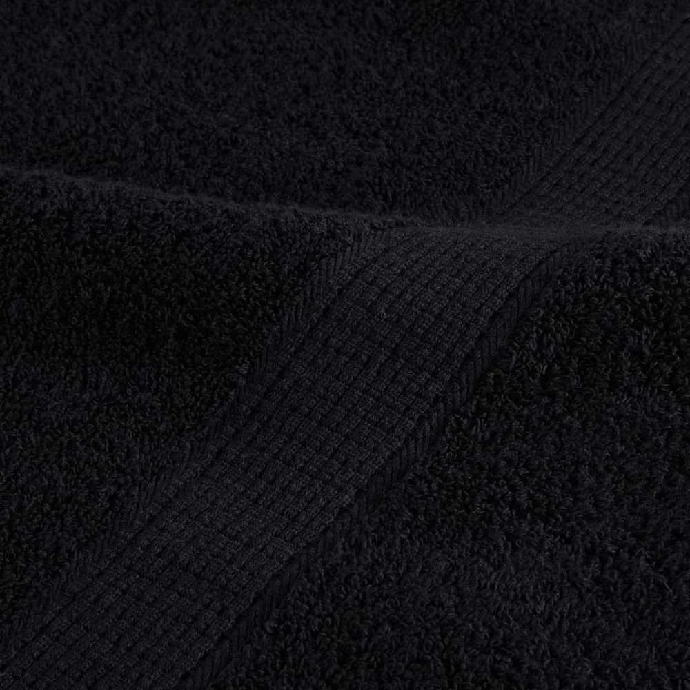Rankšluostis Pirties rankšluosčiai SOLUND, 2vnt., juodi, 80x200cm, 600g/m²