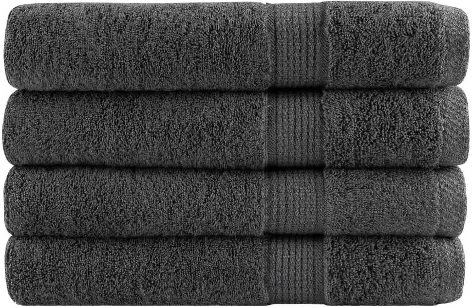 Rankšluostis Pirties rankšluosčiai SOLUND, 4vnt., antracito 80x200cm 600g/m²