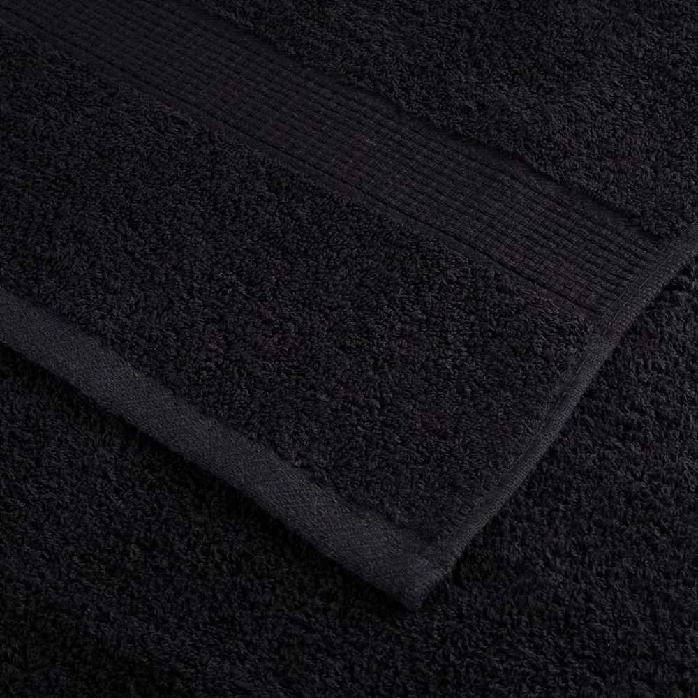 Rankšluostis Pirties rankšluosčiai SOLUND, 4vnt., juodi, 80x200cm, 600g/m²