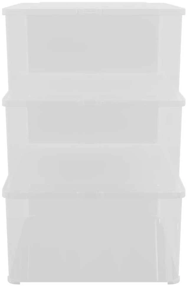 Plastikinės daiktadėžės, 3vnt., 10l, sukraunamos