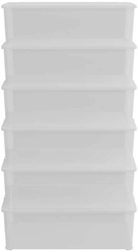 Plastikinės daiktadėžės, 6vnt., 25l, sukraunamos