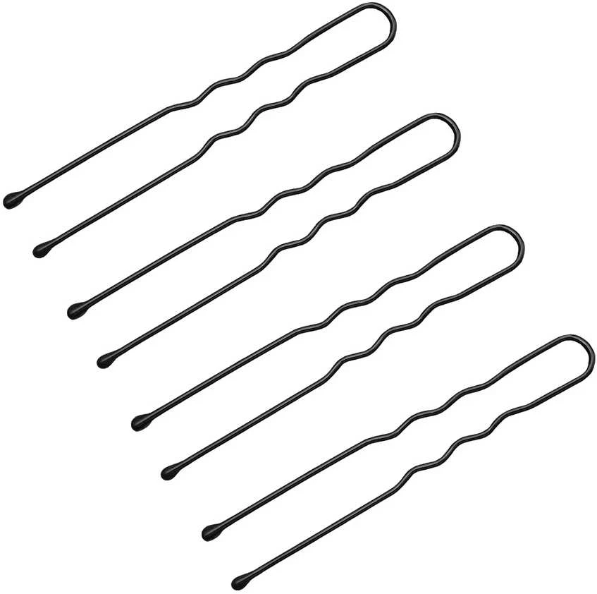 Activeshop Plaukų suktukai E-63 150 vnt. 4,9 cm juodos spalvos