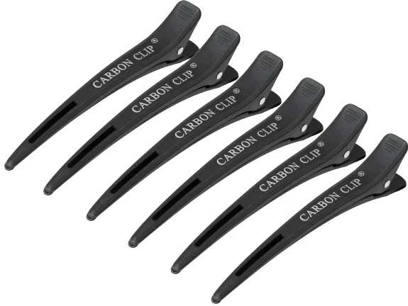 Activeshop Plaukų spaustukai - segtukai Carbon E-15, 10 vnt., 11.5 cm, juodi