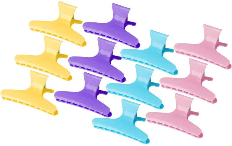 Spalvoti plaukų segtukai Activeshop E-47, 8,2 cm, 12 vnt.