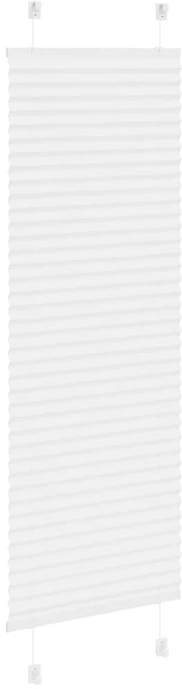 Plisuota žaliuze balta 45x150 cm audinio plotis 44,4 cm