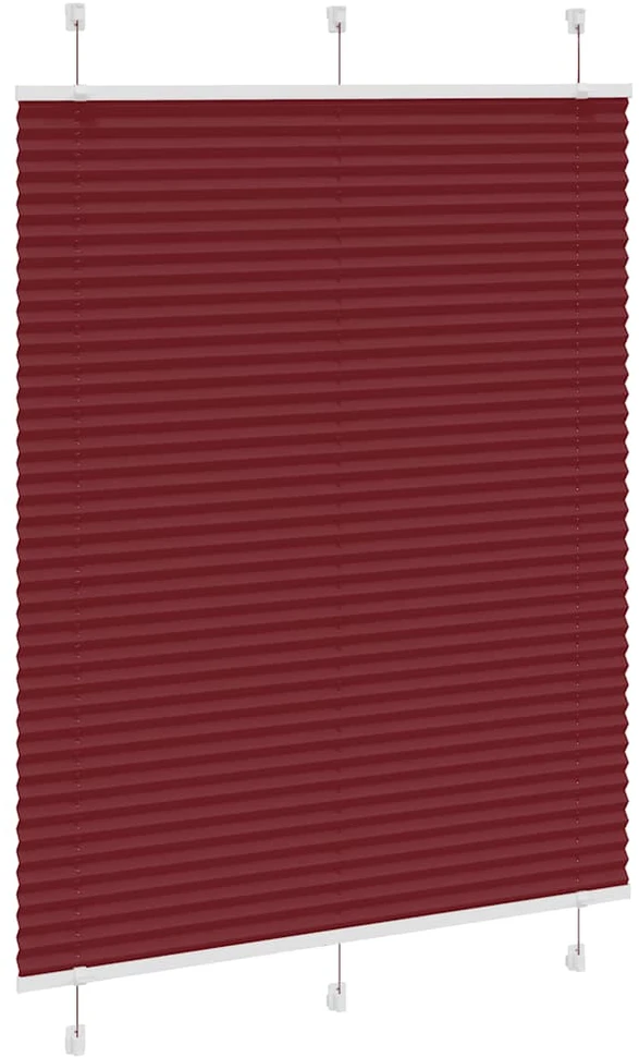 Plisuota žaliuze Bordo raudona 105x150 cm Audinio plotis