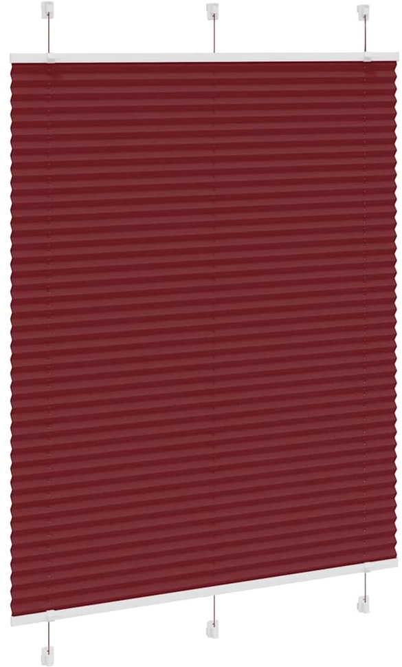 Plisuota žaliuze Bordo raudona 110x150 cm Audinio plotis