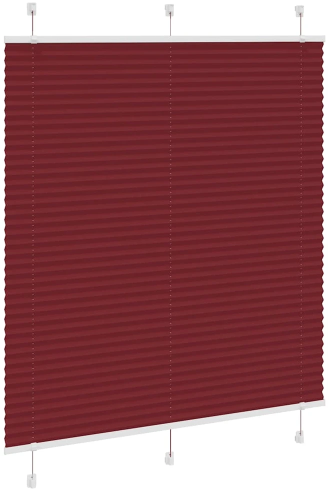 Plisuota žaliuze Bordo raudona 115x150 cm Audinio plotis