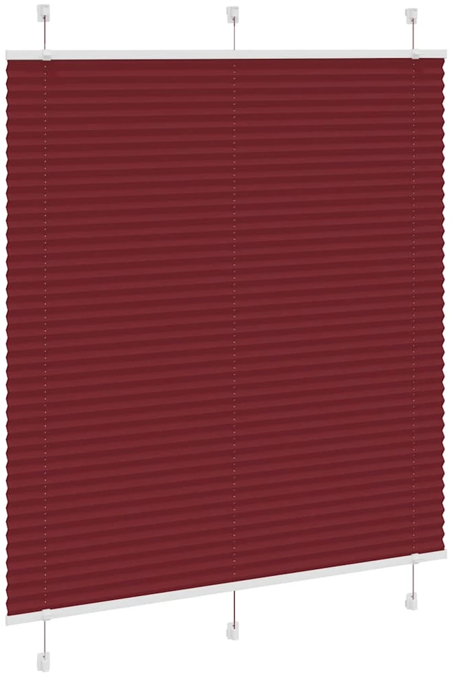 Plisuota žaliuze Bordo raudona 120x100 cm Audinio plotis