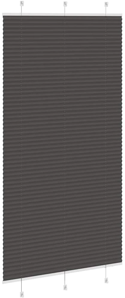 Plisuota žaliuze juoda 105x200 cm audinio plotis 104,4 cm