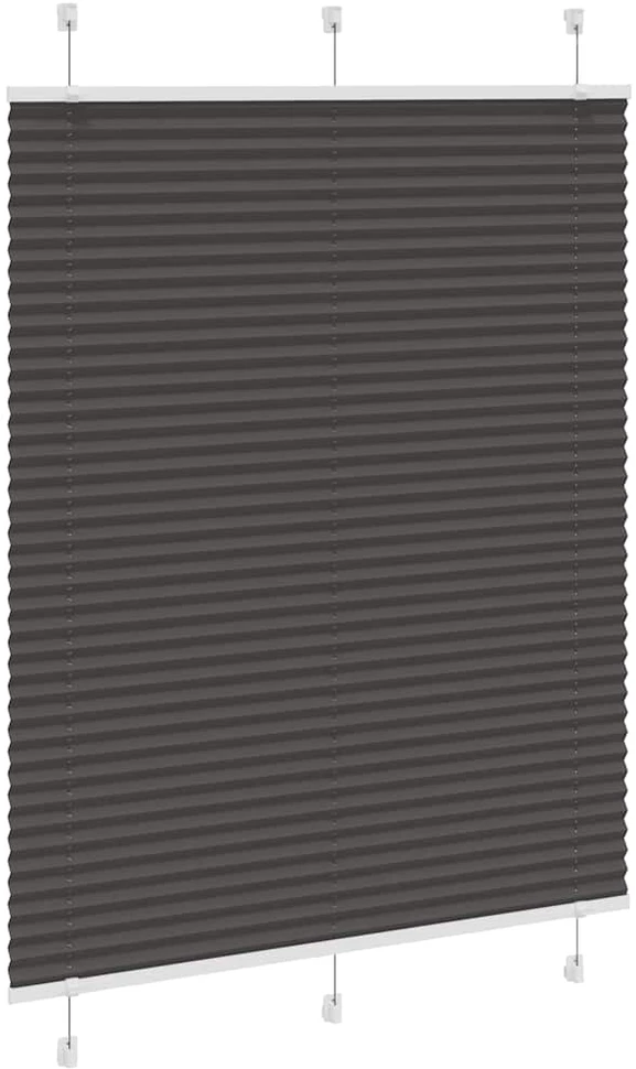 Plisuota žaliuze juoda 110x100 cm audinio plotis 109,4 cm
