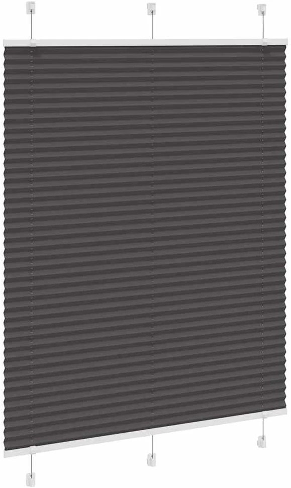 Plisuota žaliuze juoda 110x150 cm audinio plotis 109,4 cm