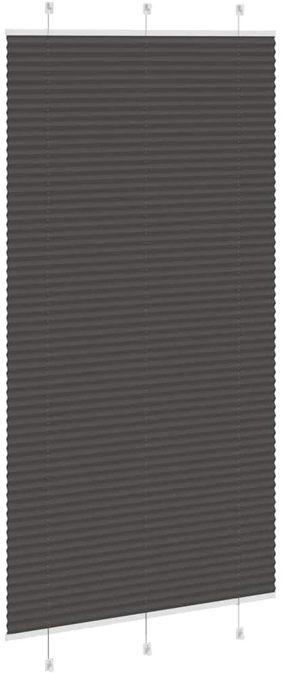 Plisuota žaliuze juoda 110x200 cm audinio plotis 109,4 cm