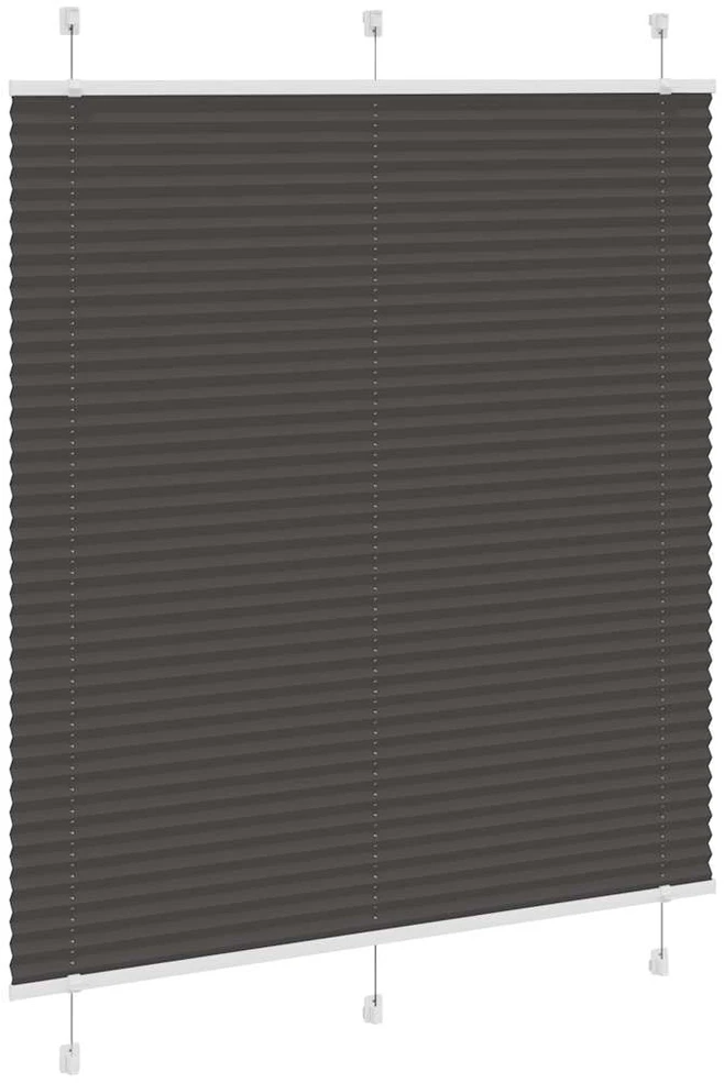 Plisuota žaliuze juoda 115x100 cm audinio plotis 114,4 cm