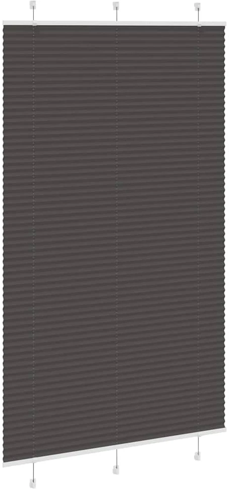 Plisuota žaliuze juoda 120x200 cm audinio plotis 119,4 cm