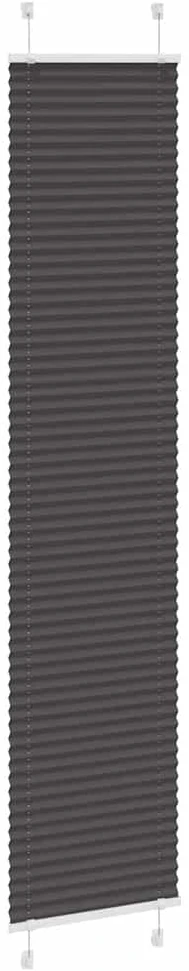Plisuota žaliuze juoda 40x200 cm audinio plotis 39,4 cm