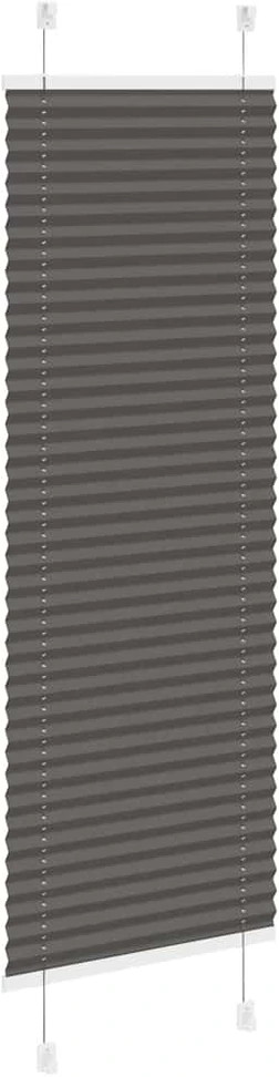 Plisuota žaliuze juoda 45x100 cm audinio plotis 44,4 cm