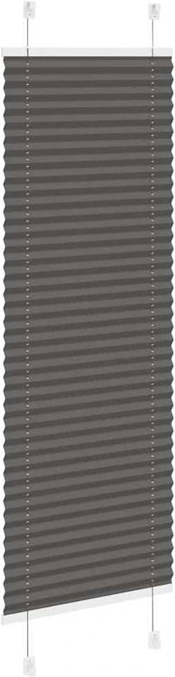 Plisuota žaliuze juoda 45x150 cm audinio plotis 44,4 cm