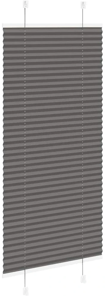 Plisuota žaliuze juoda 55x150 cm audinio plotis 54,4 cm