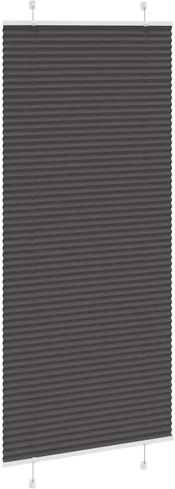 Plisuota žaliuze juoda 90x200 cm audinio plotis 89,4 cm