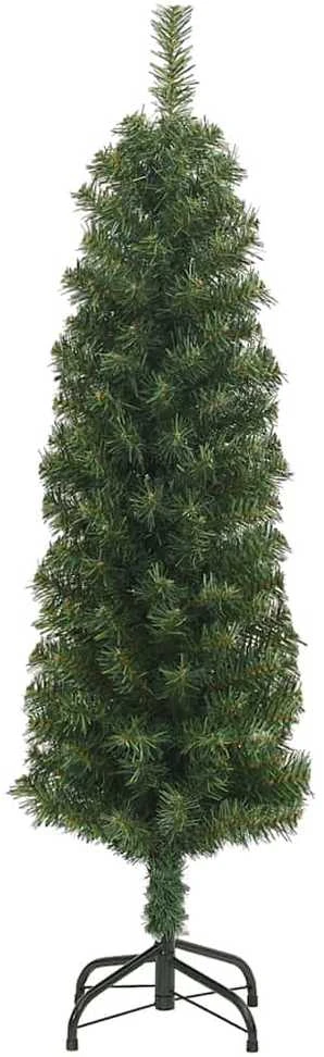 Plona dirbtinė Kalėdų eglutė su stovu, žalia, 120cm, PVC