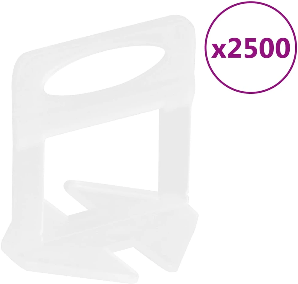 Plytelių lyginimo sistema, 500 pleištų, 2500 spaustukų, 2mm