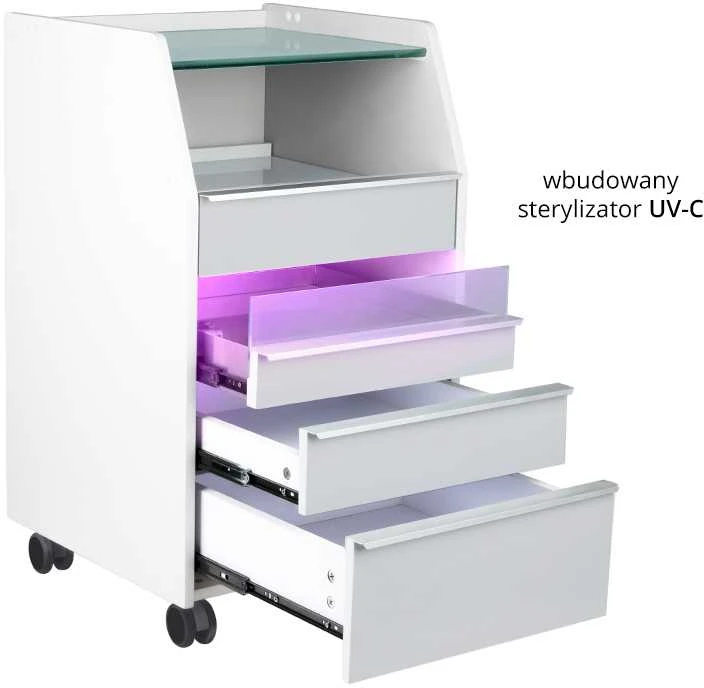 Activeshop Kosmetologinis vežimėlis su integruotu UV sterilizatoriumi 984 Pilkas