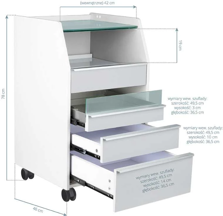 Activeshop Kosmetologinis vežimėlis su integruotu UV sterilizatoriumi 984 Pilkas