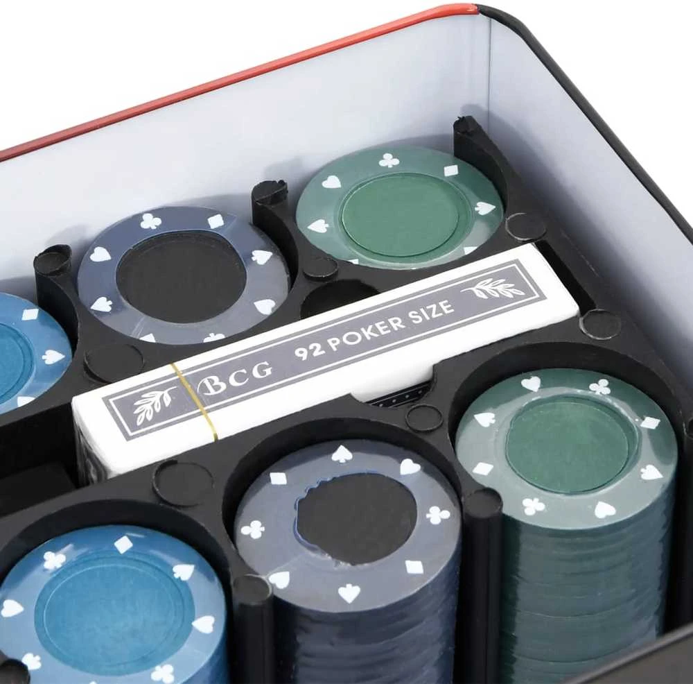 Pokerio žetonų rinkinys, 200vnt., 4g