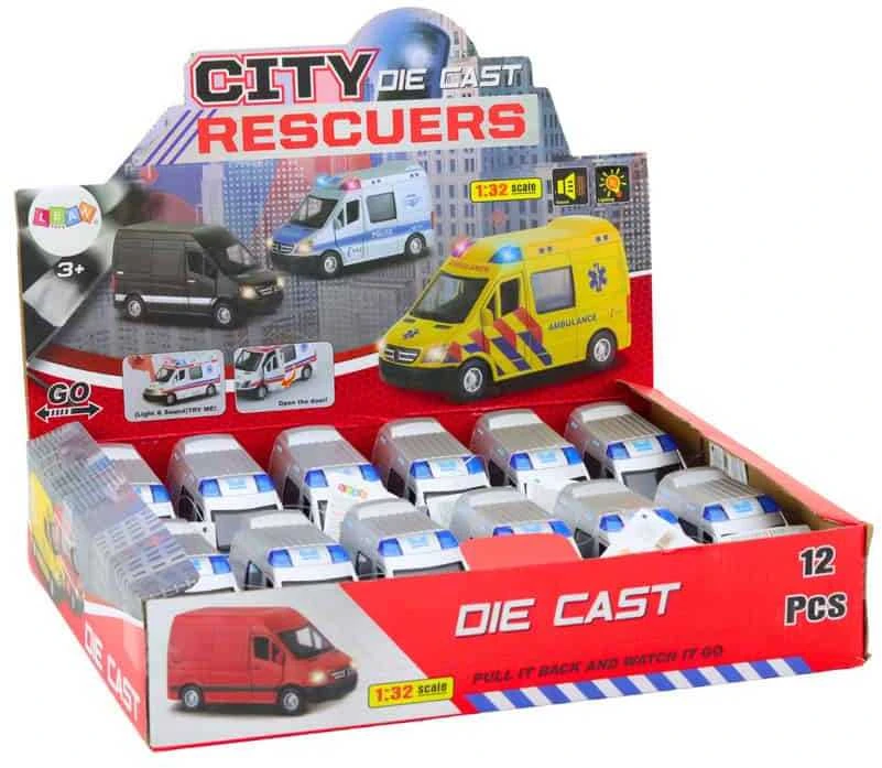 Lean Toys 1:32 Policijos Automobilis su Šviesomis ir Garsais