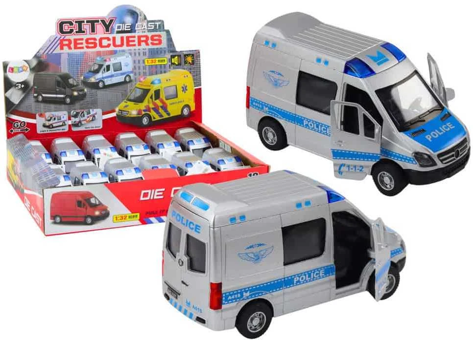 Lean Toys 1:32 Policijos Automobilis su Šviesomis ir Garsais