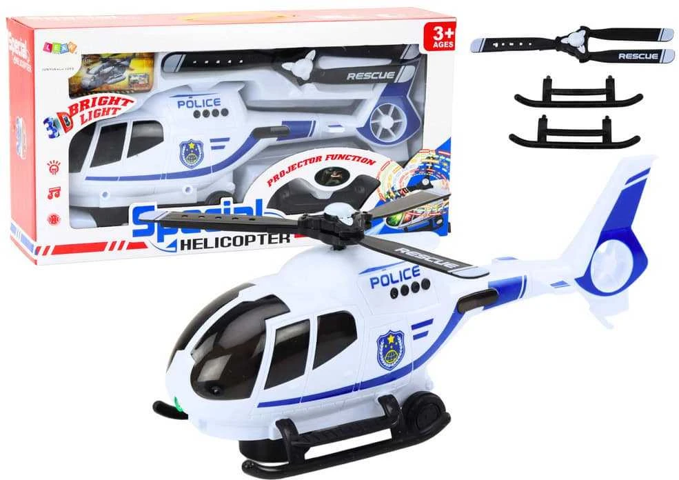 Lean Toys Policijos sraigtasparnis su šviesomis ir garsais