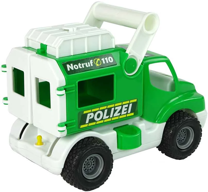 Wader Žaislinis policijos automobilis ConsTruck Žalias Polesie 41906 su guminiais ratais