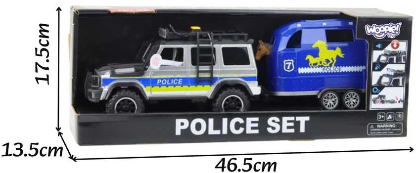 Policijos visureigio rinkinys su priekaba ir arkliu WOOPIE