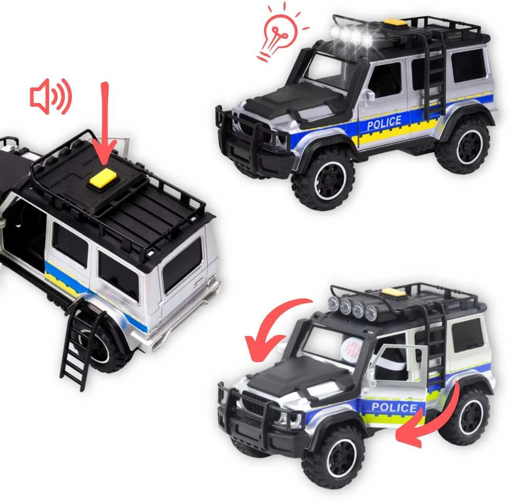 Policijos visureigis su motociklu ir priekaba WOOPIE