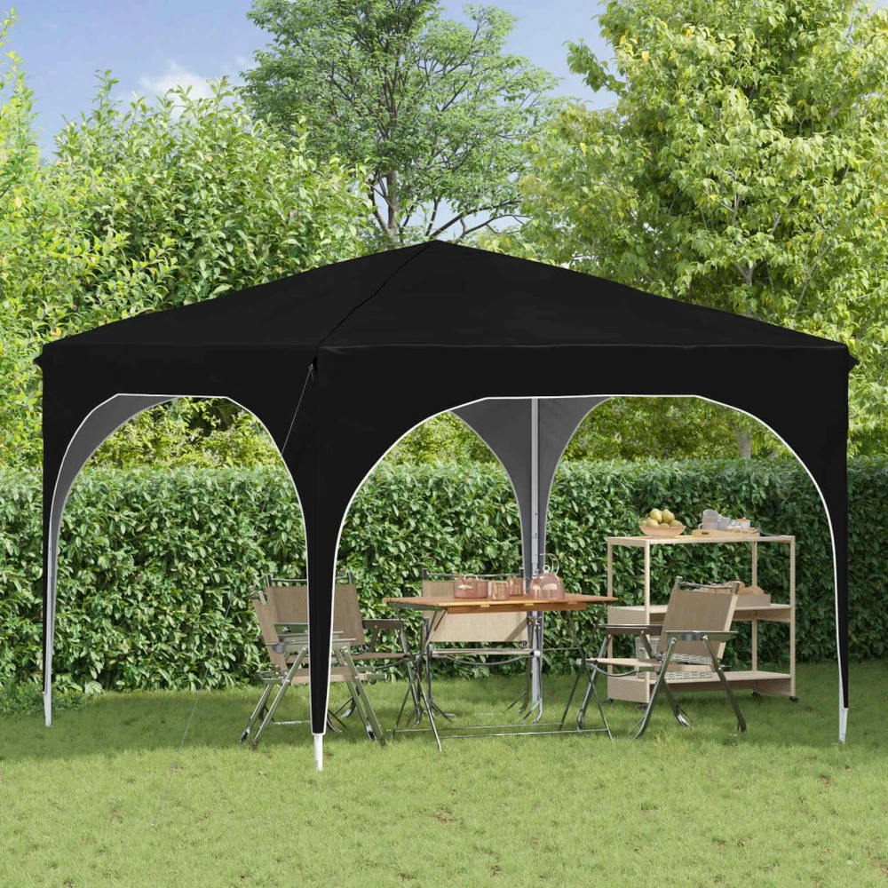 Pop-up šventinis palapinė 290 x 290 x 245 cm Juoda