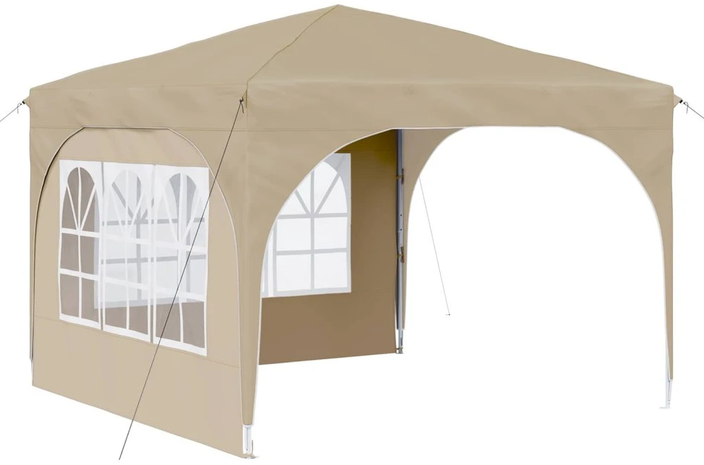 Pop-up šventinis palapinė 290 x 290 x 245 cm Kreminė