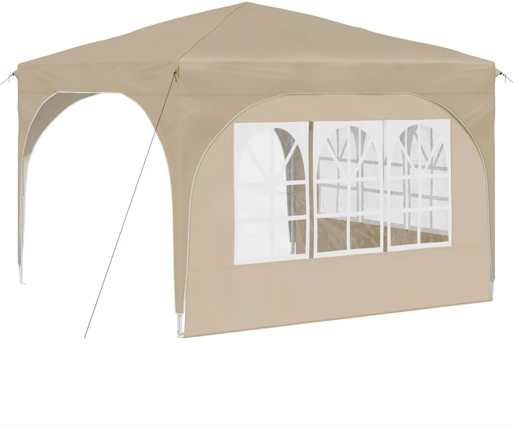 Pop-up šventinis palapinė 290 x 290 x 245 cm Kreminė