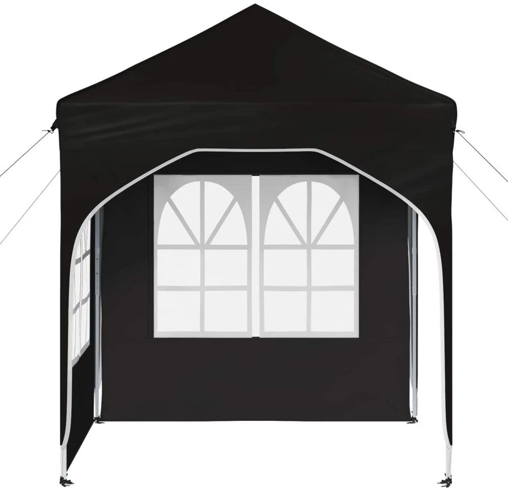 Pop-up šventinis palapinė 192 x 192 x 245 cm Juoda