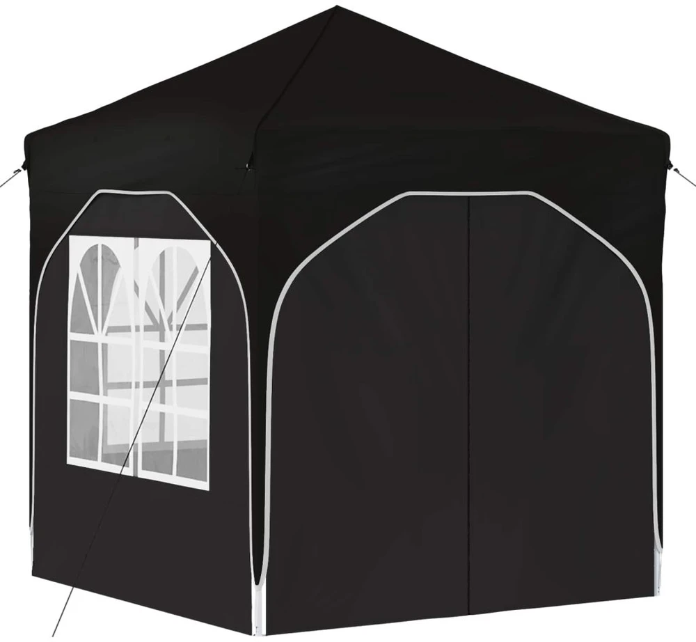 Pop-up šventinis palapinė 192 x 192 x 245 cm Juoda