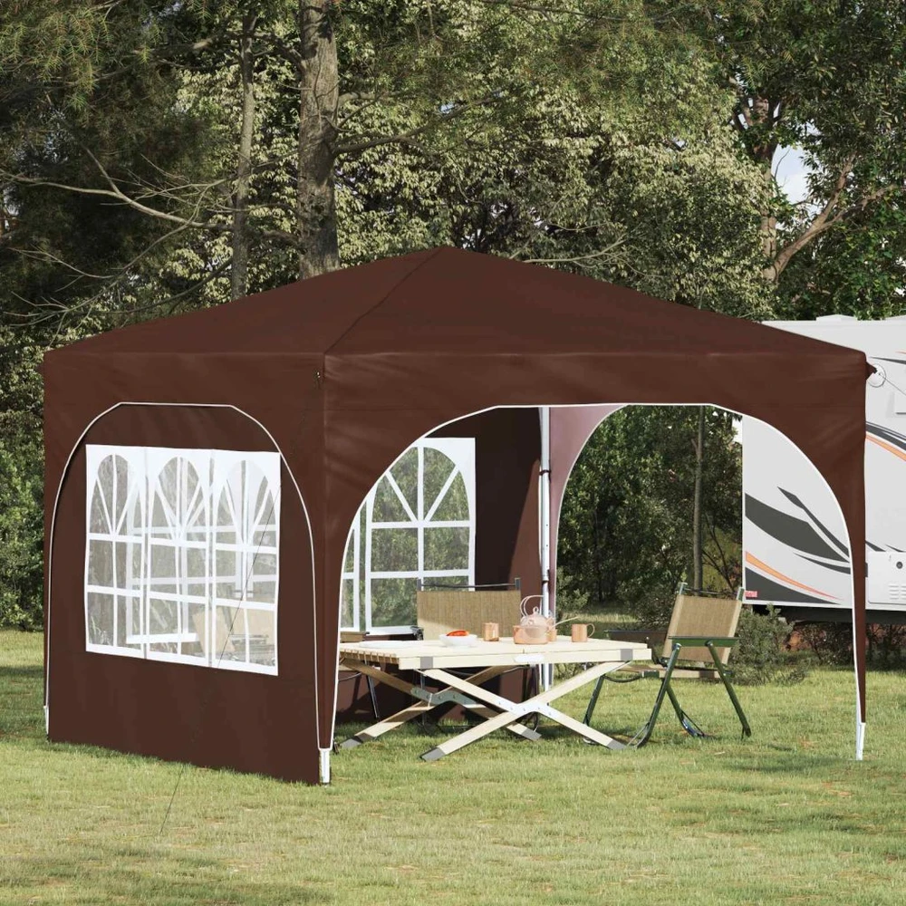 Pop-up šventinis palapinė 290 x 290 x 245 cm Ruda