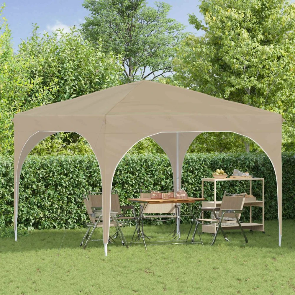 Pop-up šventinis palapinė 290 x 290 x 245 cm Kreminė