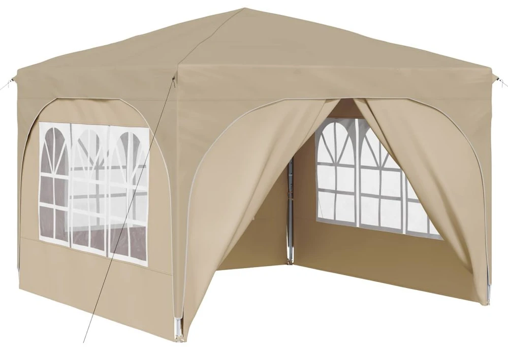 Pop-up šventinis palapinė 290 x 290 x 245 cm Kreminė