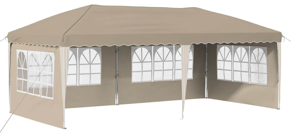 Pop-up šventinis palapinė 575 x 289 x 245 cm Kreminė