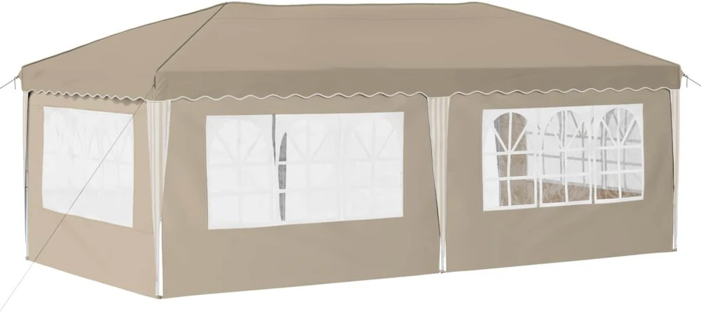 Pop-up šventinis palapinė 575 x 289 x 245 cm Kreminė