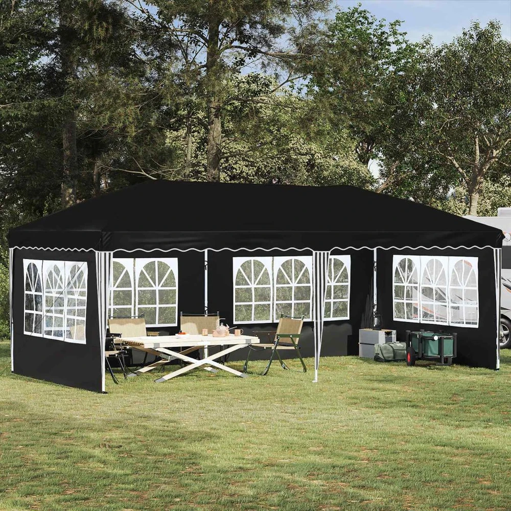 Pop-up šventinis palapinė 575 x 289 x 245 cm Juoda