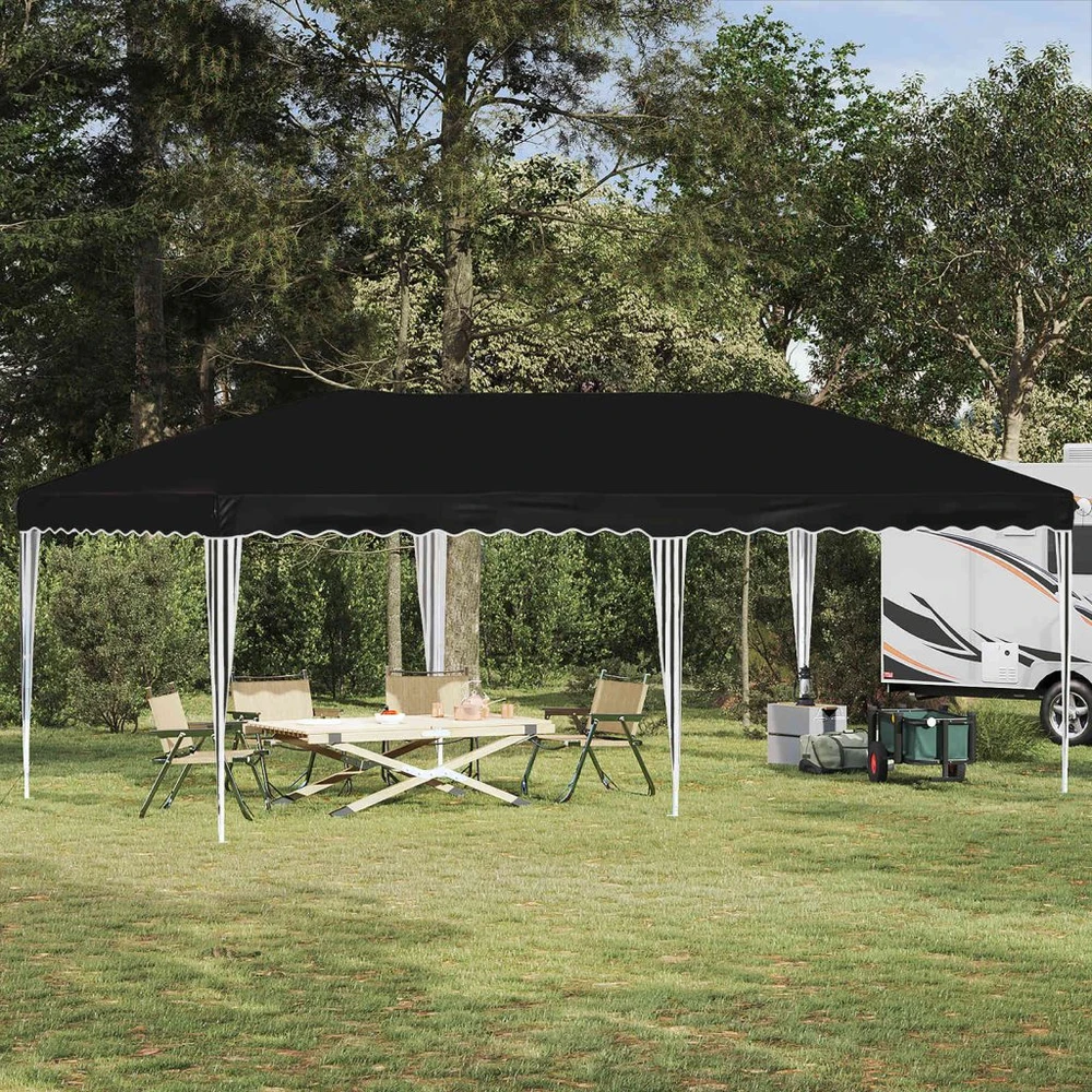 Pop-up šventinis palapinė 575 x 290 x 245 cm Juoda